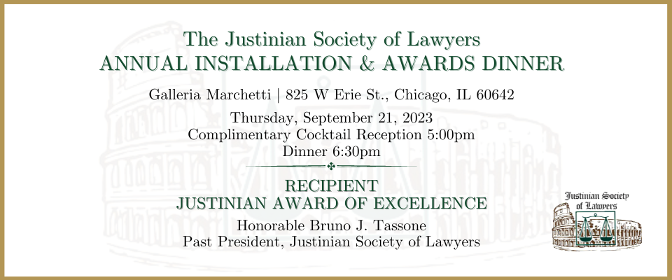Justinians Installation & Awards Dinner